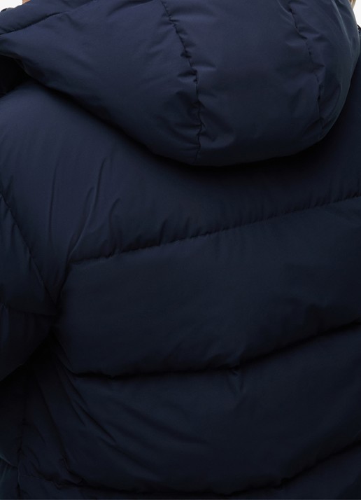Tommy Hilfiger Puffer jas met donsvulling en capuchon  - detail 3 donkerblauw