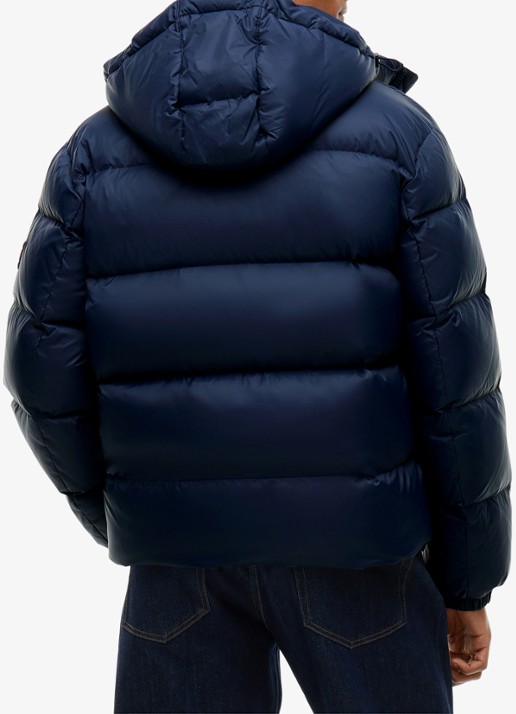 Tommy Hilfiger Puffer jas met donsvulling - achterkant 4 donkerblauw