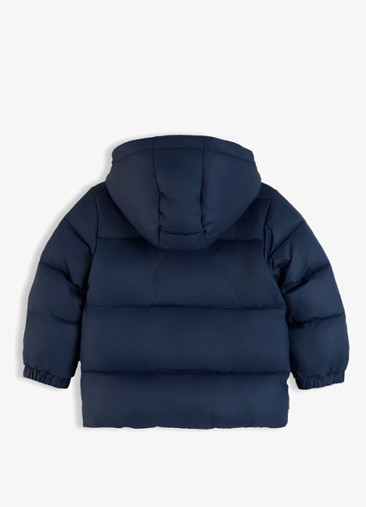 Tommy Hilfiger Puffer jas met logo - achterkant 3 donkerblauw