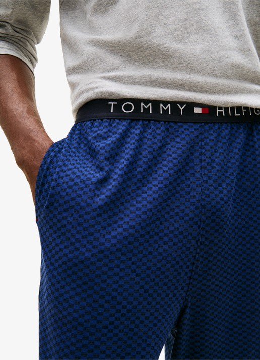 Tommy Hilfiger Pyjamaset met logo 2-delig - detail 4 grijs
