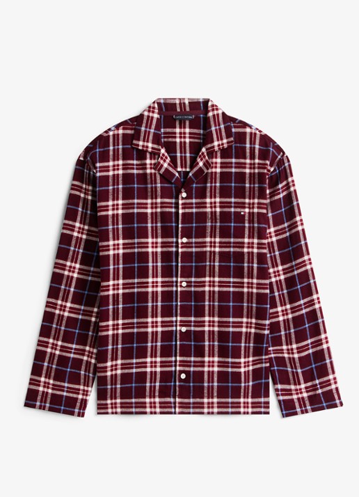 Tommy Hilfiger Pyjamaset met ruitdessin 2-delig - voorkant 5 bordeauxrood