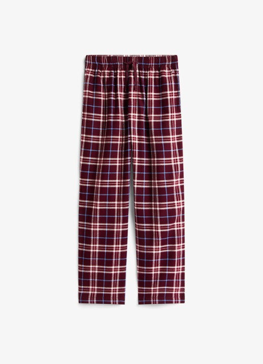 Tommy Hilfiger Pyjamaset met ruitdessin 2-delig - voorkant 6 bordeauxrood