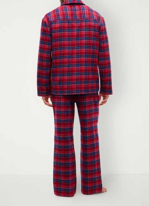 Tommy Hilfiger Pyjamaset met ruitdessin 2-delig - achterkant 3 check global stp medium red-0qj