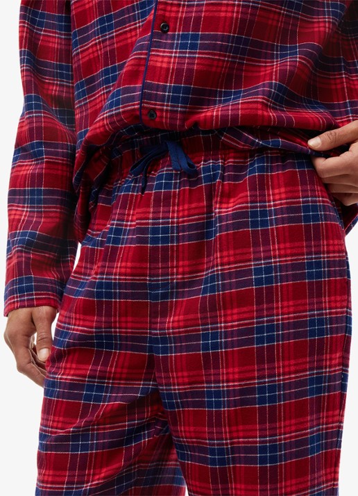 Tommy Hilfiger Pyjamaset met ruitdessin 2-delig - detail 2 check global stp medium red-0qj