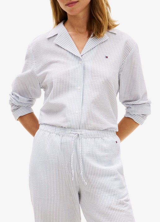 Tommy Hilfiger Pyjamatop met streepprint en logo