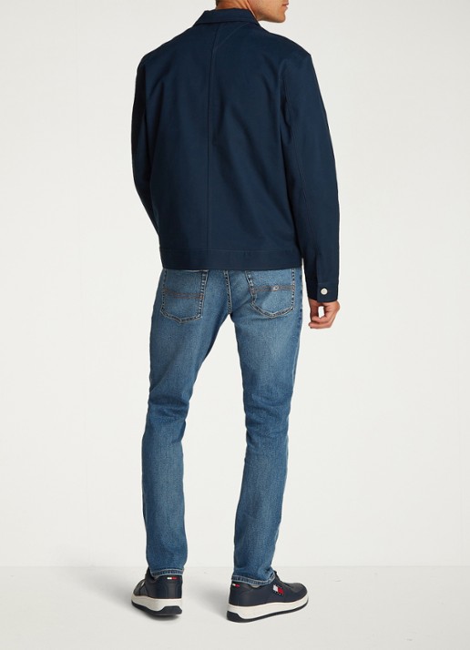Tommy Hilfiger Regular fit jack met steekzakken - achterkant denim