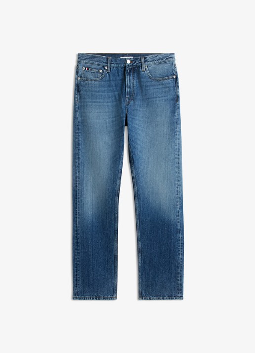 Tommy Hilfiger Regular fit jeans met steekzakken - voorkant indigo