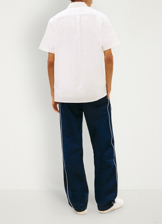 Tommy Hilfiger Regular fit overhemd in katoenblend - achterkant wit