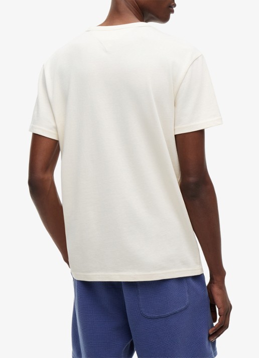 Tommy Hilfiger Regular fit overhemd in linnenblend - achterkant classic beige-aci / beige
