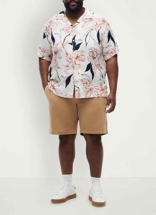Tommy Hilfiger Regular fit overhemd met bloemenprint - voorkant 3 ivoor
