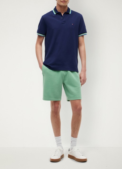 Tommy Hilfiger Regular fit overhemd met gestreept detail - voorkant 2 donkerblauw