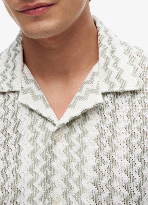 Tommy Hilfiger Regular fit overhemd met grafische print - detail 5 olijfgroen
