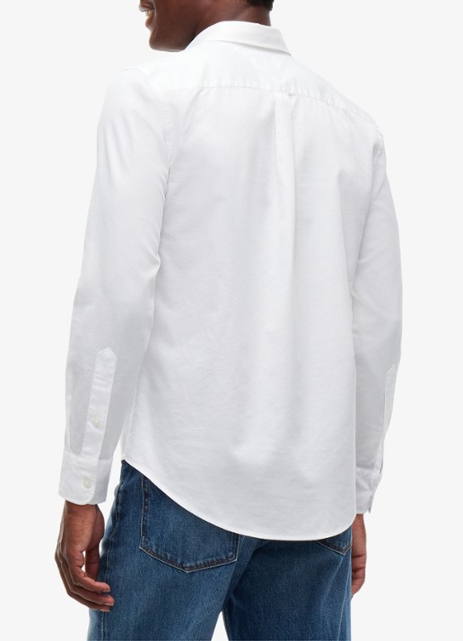 Tommy Hilfiger Regular fit overhemd met logo - achterkant wit