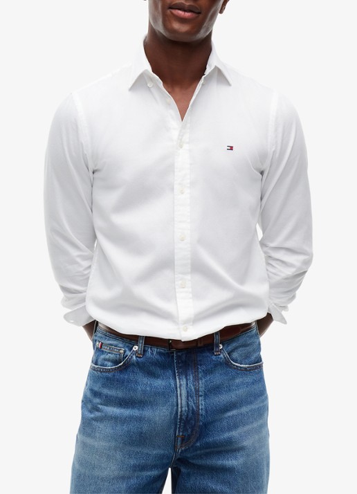 Tommy Hilfiger Regular fit overhemd met logo - detail 4 wit