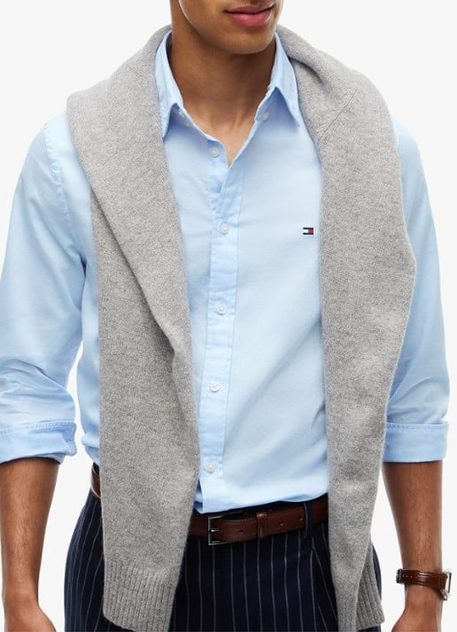 Tommy Hilfiger Regular fit overhemd met logo - detail 2 sweet blue-c3q