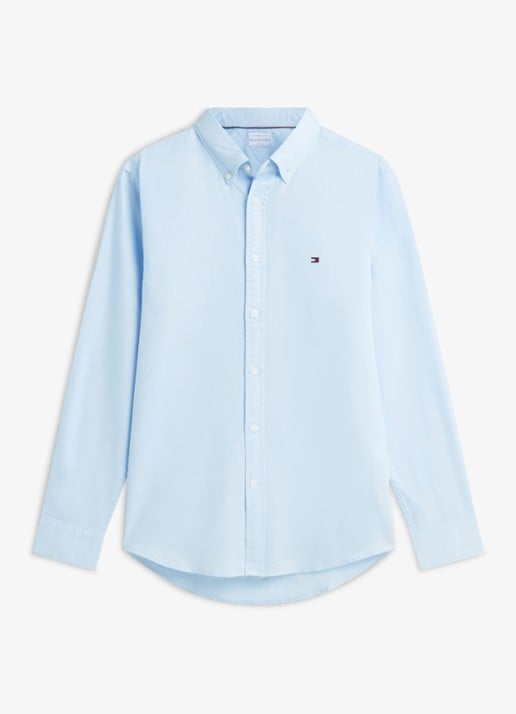 Tommy Hilfiger Regular fit overhemd met logo - voorkant 4 sweet blue-c3q