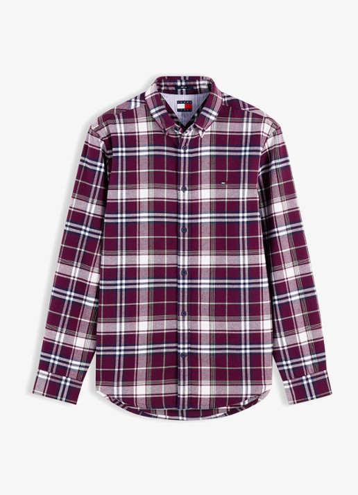 Tommy Hilfiger Regular fit overhemd met ruitdessin - voorkant 4 rood