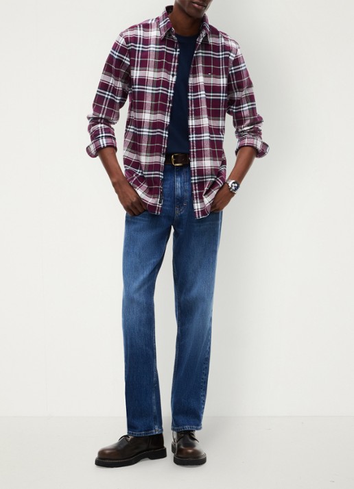 Tommy Hilfiger Regular fit overhemd met ruitdessin - voorkant 5 rood