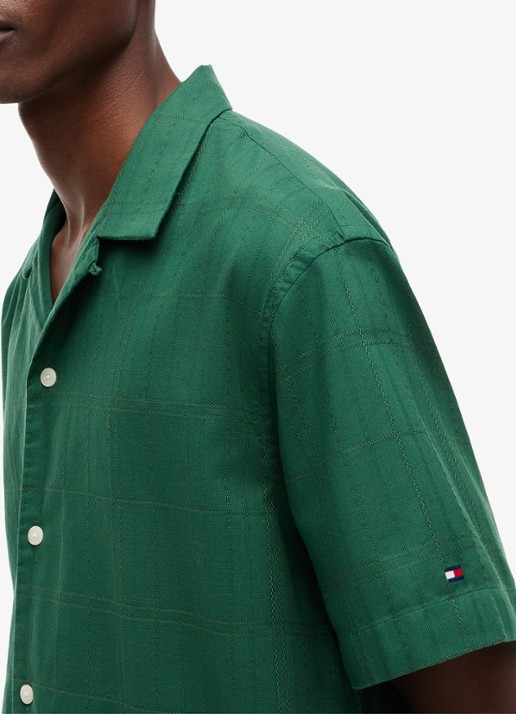 Tommy Hilfiger Regular fit overhemd met ruitdessin - detail 5 mosgroen