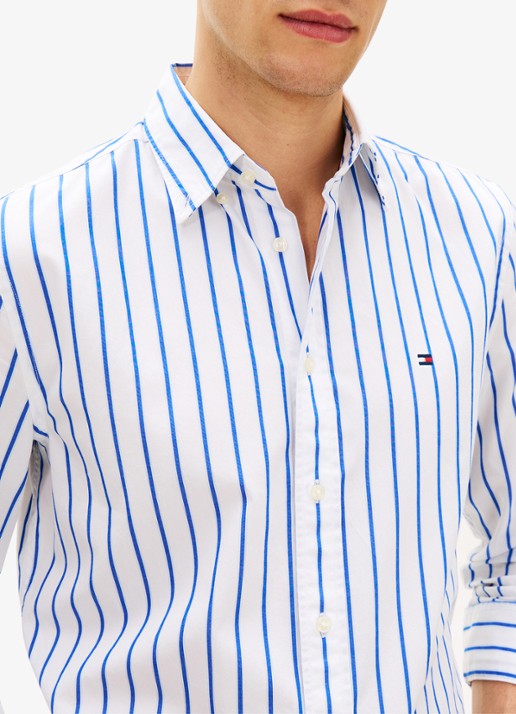 Tommy Hilfiger Regular fit overhemd met streepprint - detail 2 wit