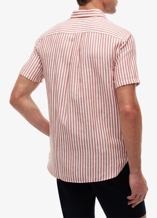 Tommy Hilfiger Regular fit overhemd met streepprint - achterkant rood
