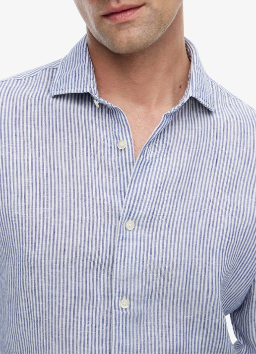 Tommy Hilfiger Regular fit overhemd met streepprint - detail 5 lichtblauw