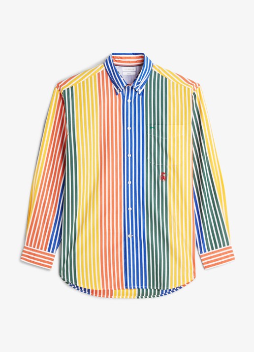 Tommy Hilfiger Regular fit overhemd met streepprint - voorkant multicolor