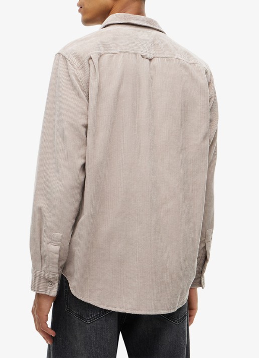 Tommy Hilfiger Regular fit overhemd van corduroy met logoborduring - achterkant 5 oudroze