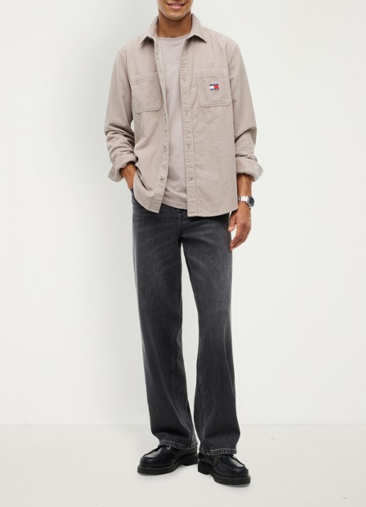Tommy Hilfiger Regular fit overhemd van corduroy met logoborduring - voorkant 4 oudroze