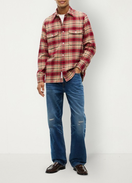 Tommy Hilfiger Regular fit overhemd van katoen met ruitdessin  - voorkant 3 rood