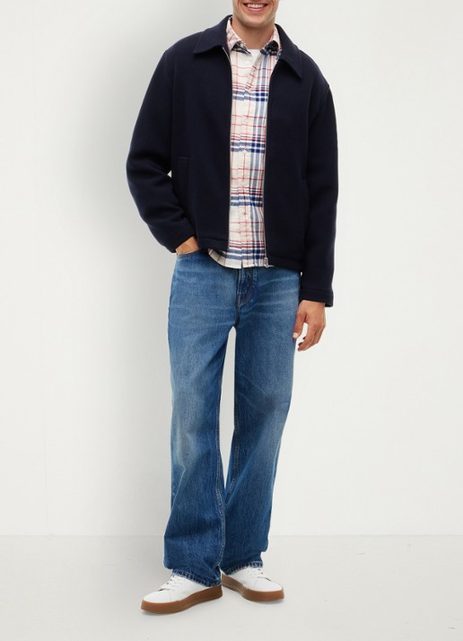 Tommy Hilfiger Regular fit overhemd van katoen met ruitdessin  - voorkant 5 ivoor