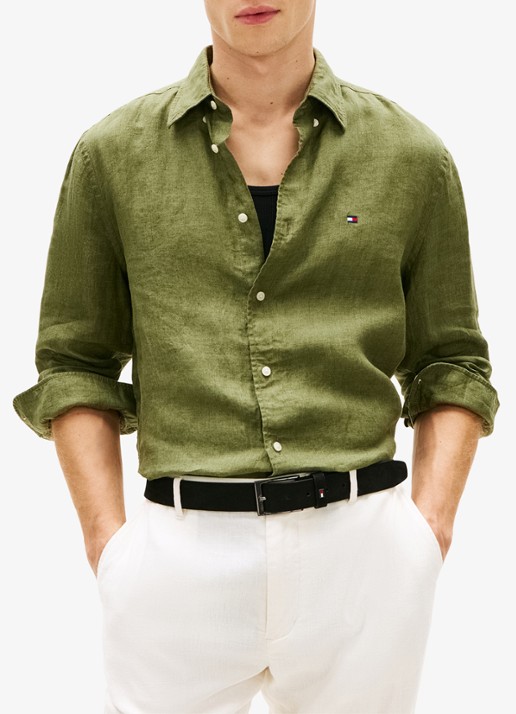 Tommy Hilfiger Regular fit overhemd van linnen