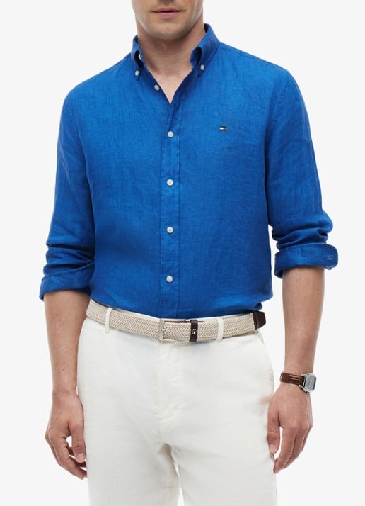 Tommy Hilfiger Regular fit overhemd van linnen