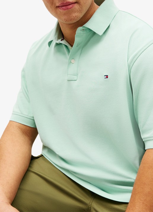 Tommy Hilfiger Regular fit polo in katoenblend - detail 3 mint