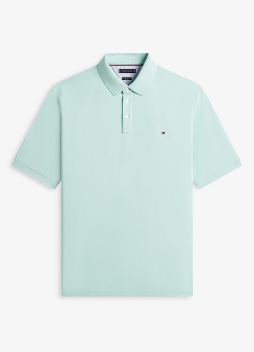 Tommy Hilfiger Regular fit polo in katoenblend - voorkant 4 mint