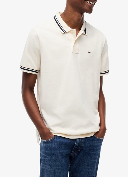 Tommy Hilfiger Regular fit polo met gestreept detail