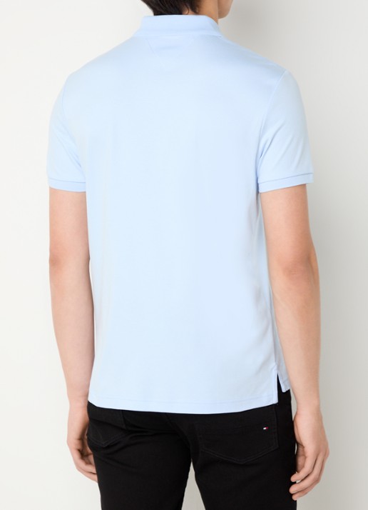 Tommy Hilfiger Regular fit polo met logo - achterkant sweet blue-c3q / lichtblauw