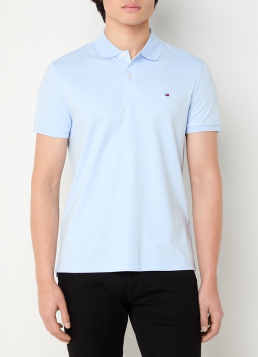 Tommy Hilfiger Regular fit polo met logo - detail 6 sweet blue-c3q / lichtblauw