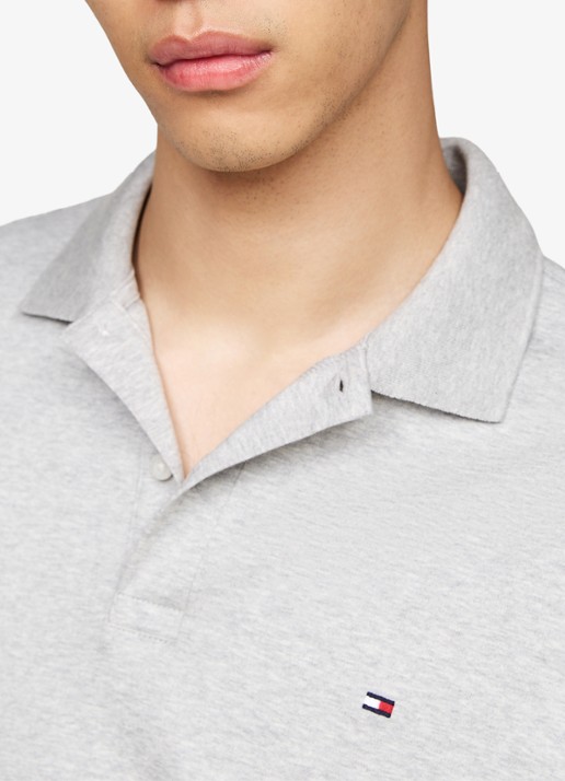 Tommy Hilfiger Regular fit polo met logo - detail 2 grijsmele