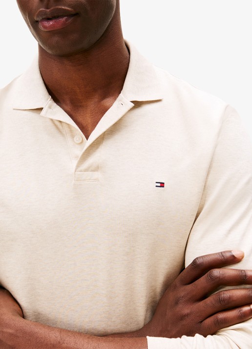 Tommy Hilfiger Regular fit polo met logo - detail 4 beige