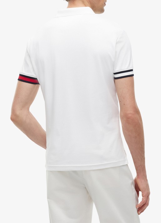 Tommy Hilfiger Regular fit polo met logo - achterkant wit