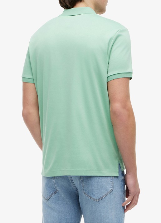 Tommy Hilfiger Regular fit polo met logo - achterkant 3 cut grass-l1a / groen