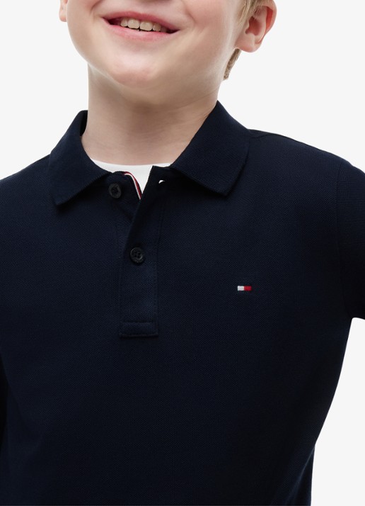 Tommy Hilfiger Regular fit polo met logo - detail 7 dark night navy-c1g