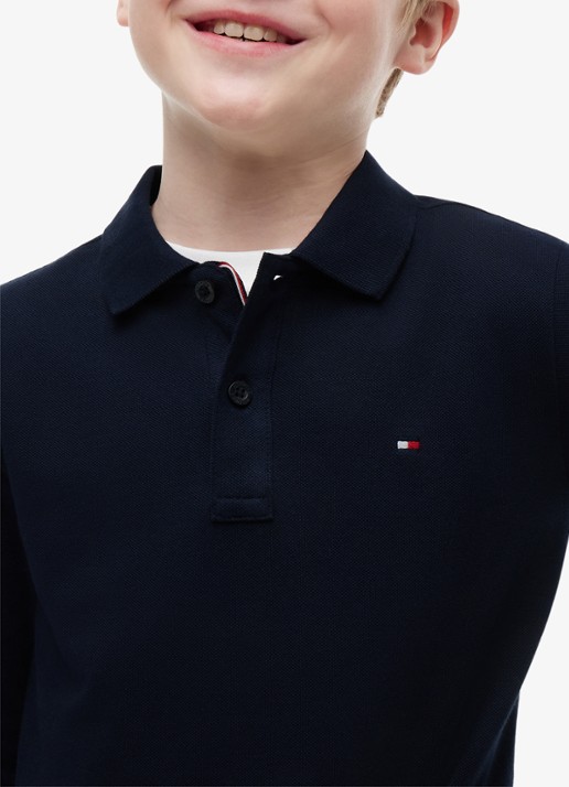 Tommy Hilfiger Regular fit polo met logo - detail 4 dark night navy-c1g