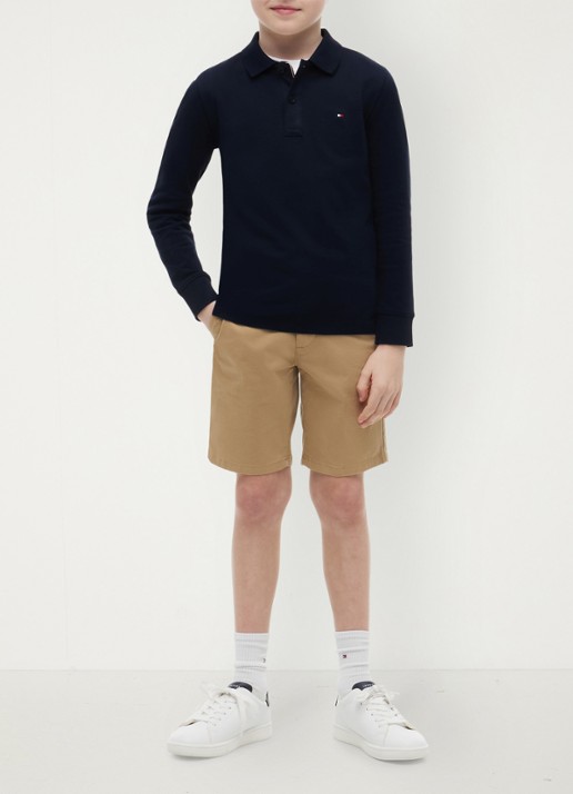 Tommy Hilfiger Regular fit polo met logo - voorkant 2 dark night navy-c1g