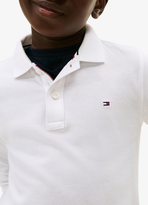Tommy Hilfiger Regular fit polo met logo - detail 5 wit