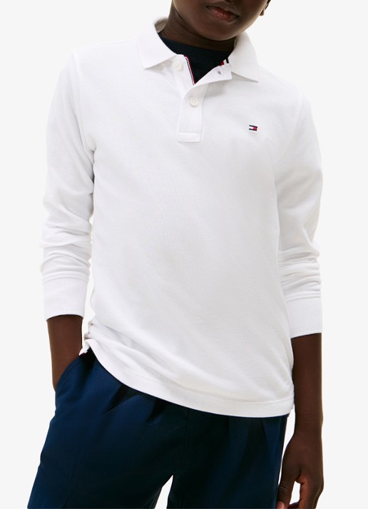 Tommy Hilfiger Regular fit polo met logo - detail white-ybr