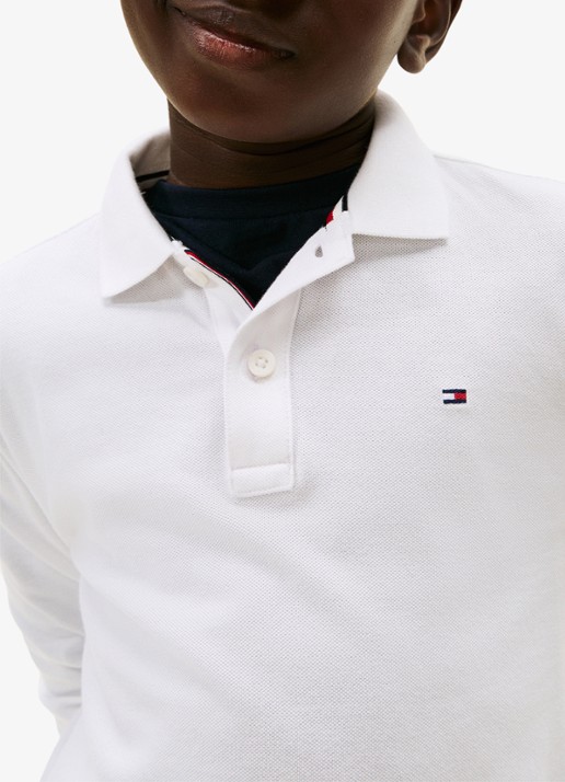 Tommy Hilfiger Regular fit polo met logo - detail 2 white-ybr