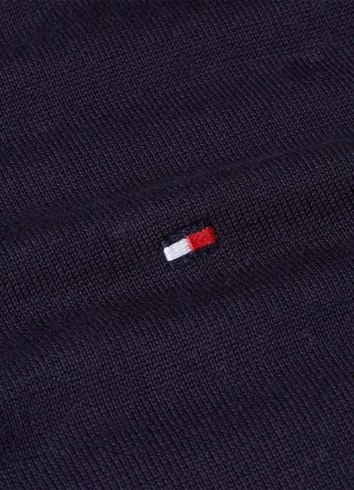 Tommy Hilfiger Regular fit polo met logoborduring - detail 6 blauw