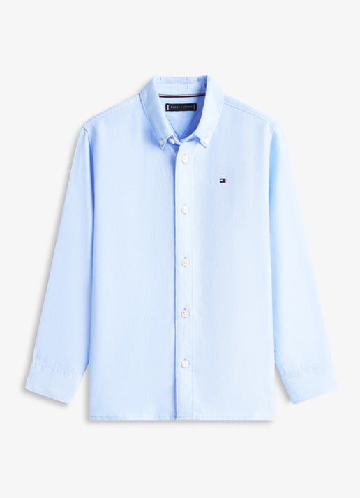 Tommy Hilfiger Relaxed fit overhemd in linnenblend